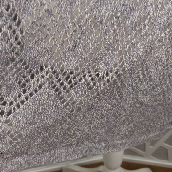 Anthropologie Moth S Pointelle Hooded Sweater Tunic Linen Blend Pullover - Picture 4 of 16